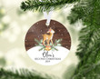 Personalized Deer Baby's Second Christmas Ornament, Deer Lover Gift Ornament, Christmas Keepsake Gift Ornament