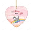 Personalized Cat Memorial Ornament, I Am Always With You Rainbow Decoration Gifts For Cat Mom Cat Dog, Loss Of Cat Memory Ornament On Christmas Halloween Birthday