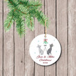 Personalized Cat Couple Christmas Ornament, Gift For Cat Lovers Ornament, Christmas Gift Ornament
