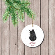 Personalized Black Cat First Christmas Ornament, Gift For Cat Lovers Ornament, Christmas Gift Ornament