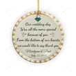 Custom Happy Wedding Officiant Anniversary Ornament Gifts, Thank You Wedding Gifts, Best Wedding Idea For Men For Women On Special Day