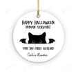 Happy Halloween Human Servant Ornament, Funny Hanging Decoration Gifts For Cat Lovers, Cat Mom Cat Dad Gifts On Halloween