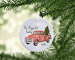 Personalized Red Truck Christmas Ornament, Gift For Car Truck Lovers Ornament, Christmas Gift Ornament