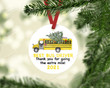 Personalized Best School Bus Driver Ornament, Thank You For Extra Mile Ornament, School Bus Driver Appreciation Ornament