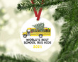 Personalized World's Best School Bus Aide Ornament, School Bus Aide Appreciation Gift Ornament, School Bus Ornamen