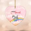 Personalized Cat Memorial Ornament, I Will Always Love You Rainbow Decoration Gifts For Cat Mom Cat Dog, Loss Of Cat Memory Ornament On Christmas Halloween Birthday