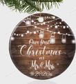 First Christmas As Mr And Mrs Ornament, Gift For Couple Ornament, Christmas Gift Ornament