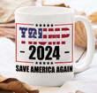 Trump 2024 Save America Again Mug, Trump Supporter, Anti Biden, Fjb Mug, Republican Gifts, Gifts For Friend For Family