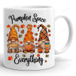 Pumpkin Spice Everything Gnomes Coffee Mug, Fall Gnomes Coffee Mug, Autumn Coffee Mug, Fall Gifts For Friends Family On Thanksgiving