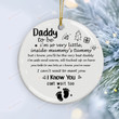 Daddy To Be Ornament Gifts From Baby Bump, Pregnancy Announcement Ornament Christmas Gift For New Dad Him Husband