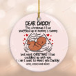 Dear Daddy This Christmas I'll Snuggled Ornament, Christmas Gift For New First Dad To Be, Christmas Gifts For Him Husband