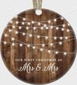 Our First Christmas As Mrs & Mrs Ornament, Married Lesbian Couple Ornament, Christmas Gift Ornament