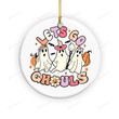 Let's Go Ghouls Halloween Ornament, Fall Halloween Ornament, Cute Fall Ghost Ornament Decor On Halloween Christmas