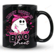 Breast Cancer Is Boosheet Halloween Mug, Breast Cancer Awareness Month Cofee Cup Gifts On Halloween