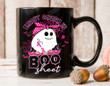 Breast Cancer Is Boosheet Halloween Mug, Breast Cancer Awareness Month Cofee Cup Gifts On Halloween