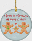 First Christmas As Mom And Dad Ornament, Gift For Family Ornament, Christmas Gift Ornament
