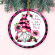 In October We Wear Pink Ornament, Pink Gnome, Gifts For Her, Breast Cancer Awareness, Family Gifts For Cancer Fighter