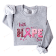 Faith Hope Love Breast Cancer Sweatshirt, Cancer Survivor, Breast Cancer Awareness Sweatshirt