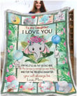 Personalized Elephant To My Daughter From Mom You Will Always Be Fleece Blanket Great Customized Gifts For Birthday Christmas Thanksgiving Graduation
