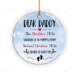 Dear Daddy Ornament, Pregnancy Announcement, Christmas Ornament For Dad, New Baby Ornament, Pregnancy Reveal, Xmas Gifts For Dad