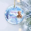 Personalized Your Wings Were Ready But Our Hearts Were Not Ornament, Gifts For Mom In Heaven, Memorial Gifts, Bereavement Ornament For Loss Of Mother On Birthday Christmas Aniversary, Sympathy Gifts, Custom Photo