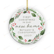 Custom First Christmas In New Home Ornament, First Xmas New House 2022, Christmas Decoration