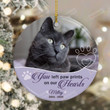 You Left Paw Prints On Our Hearts Ornament, Personalized Pet Memorial Picture Ornament, Gifts For Dog Lover Cat Owner