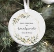 Personalized First Christmas As Grandparents Ornament, New Grandparents Gift Ornament, Christmas Gift Ornament