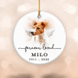 Personalized Memorial Dog Ornament, Forever Loved Ornament, Sympathy Bereavement Gifts For Dog, Memorial Gifts