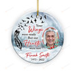 Personalized Your Wings Were Ready Memorial Ornament, Angle Wings Memorial Sympathy Bereavement Gifts For Dad, Memorial Gifts