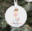 Personalized Ballet Dance Ornament, Ballet Lovers Gift Ornament, Christmas Gift Ornament