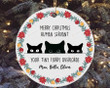 Merry Christmas Human Servant Ornament, Funny Decoration Gifts For Cat Lovers, Gifts For Cat Dad Cat Mom On Christmas