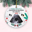 Personalized Merry Christmas Grandma And Grandpa Ornament, New Born Baby, Christmas Gifts For Grandma Grandpa, Custom Baby Sonogram