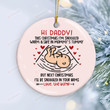 Personalized Baby Ultrasound Photo New First Daddy To Be Christmas Ornament, Hi Daddy Christmas Ornament Gift For New Frist Dad