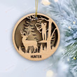 Personalized Deer Hunting Ornament, Gifts For Hunting Lovers, Christmas Gifts For Men For Husband Loves Hunting