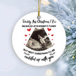 Personalized Baby Ultrasound Photo Daddy To Be Christmas Ornament, Dear Daddy This Christmas I'll Snuggled Ornament, Christmas Gift For New Dad Him