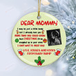 Personalized Baby Ultrasound Photo Baby Announcement Christmas Ornament, Mommy Christmas Ornament, Gift For New First Mom To Be