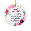 Personalized To My Mom Ornament, Dear Mom, Mother And Daughter Ornament, Custom Gifts For Mom, I Love You Mom