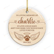 Personalized Pet Memorial Ornament, If Love Alone Could Have Kept You, Forever Loved Remembrance Gift, Pet Loss Gift, In Loving Memory, Paw Ornament