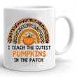 Halloween Fall Teacher Coffee Mug, I Teach The Cutest Pumpkins In The Patch Mug, Pumpkin Teacher Mug Gifts For Women, Halloween Teacher Mug, Teacher Gifts, Autumn Gifts