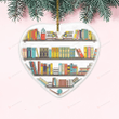 Book Love Ornament, Book Christmas Ornament, Christmas Gift For Bookworm For Book Lover Librarian English Teachers