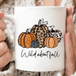 Wild About Fall Pumpkin Mug, Autumn Mug, Fall Mug Gifts, Happy Fall Yall, Thanksgiving Gifts For Family Parents Grandparents
