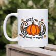 With God All Things Are Possible Pumpkin Mug, Fall Pumpkin Mug, God Mug Gifts For Women For Men God Lovers