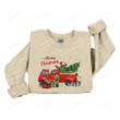 Merry Christmas Truck Sweatshirt, Christmas Truck Shirt Gifts For Trucker, Truck Driver, Fall Season Gifts For Men For Women