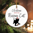 Cat Adoption Ornament, Rescue Cat Ornament, First Christmas Gifts For Cat Cat Lovers