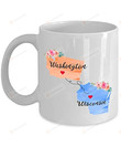 Washington Wisconsin Coffee Mug Long Distance Mug State To State Mug Gifts For Him Her