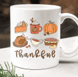Thankgiving Dinner Mug, Thanksful Pumkin Mug, Thanksgiving Gifts For Mom Dad Best Friend