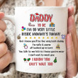 Daddy To Be I'm So Very Little Inside Mommys Tummy Mug Gifts For Daddy To Be, Baby Announcement