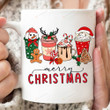 Merry Christmas Mug, Coffee Latte Drink Christmas Mug, Christmas Gifts For Coffee Lovers, Xmas Holiday Gifts For Women Men