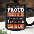 I'm A Proud Mother In Law Mug, Gifts From Son In Law, In Law Gifts For Mother In Law For Her For Women, Family Mug